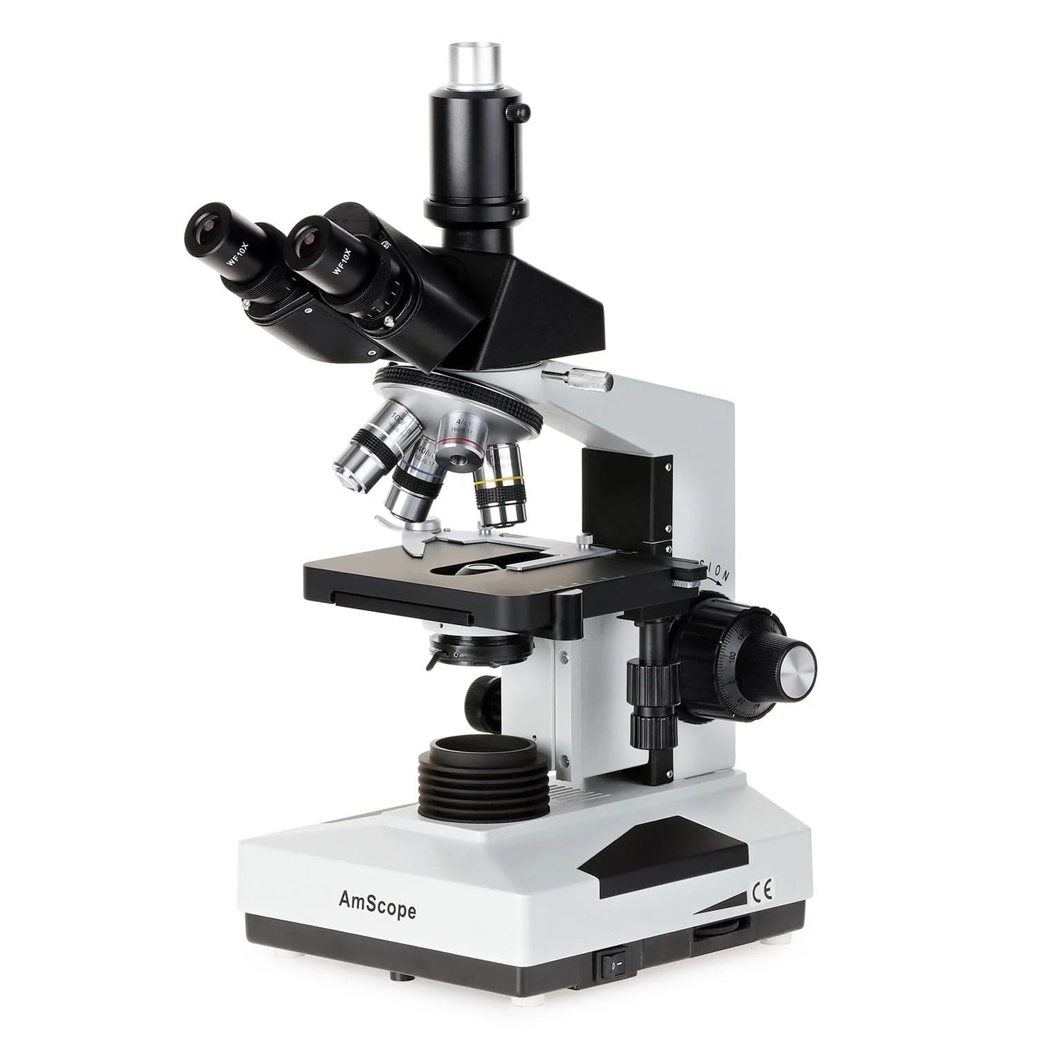 AmScope Trinocular Compound Microscope Up to 40X-2500X with Digital Camera