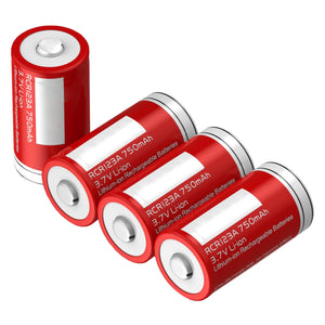 EBL RCR123A 750mAh 3.7v Lithium Ion Batteries
