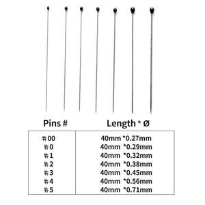 Insect Pins Stainless Steal Black Tip