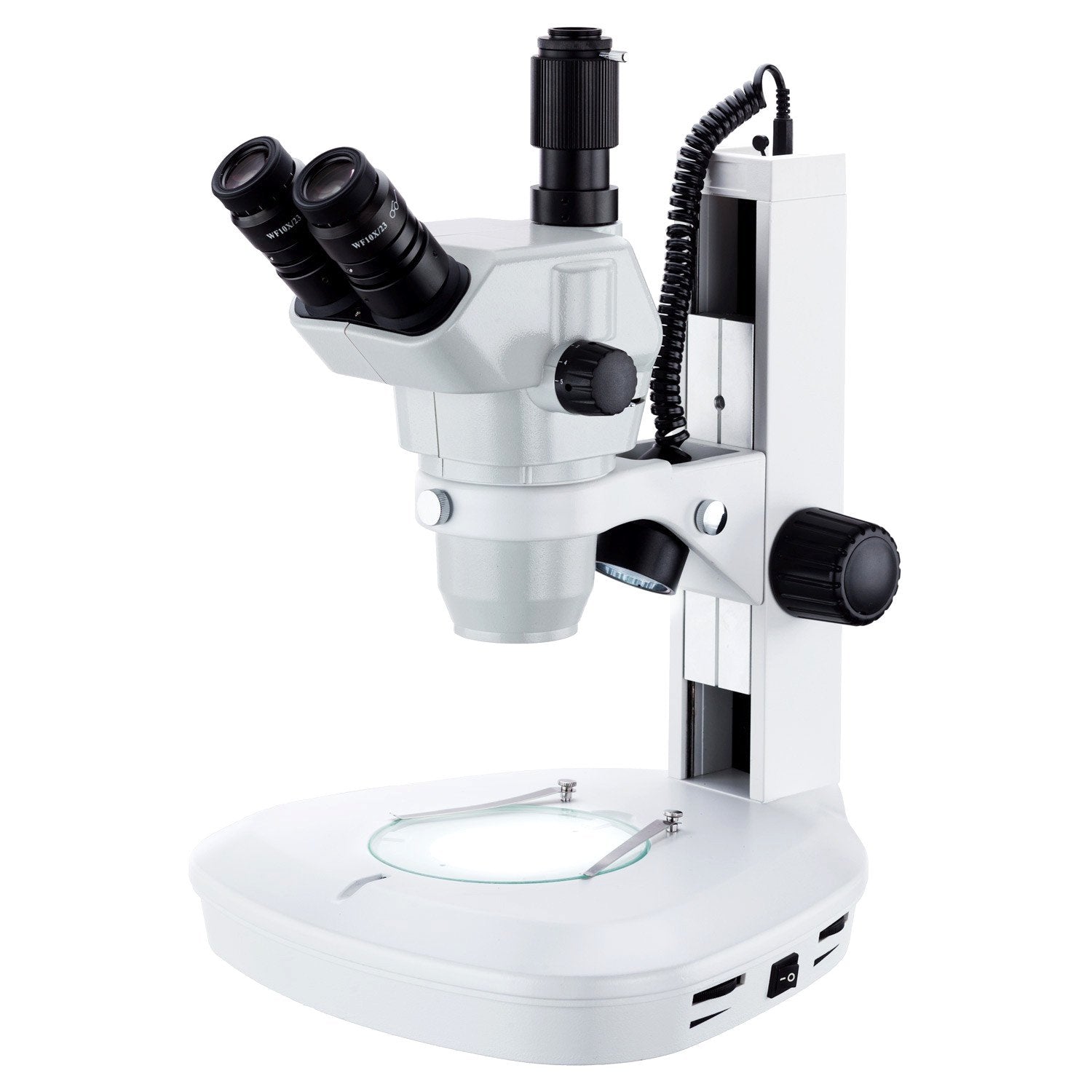 Amscope Trinocular Stereo Microscope  6.2-50X Dual LED Illumination
