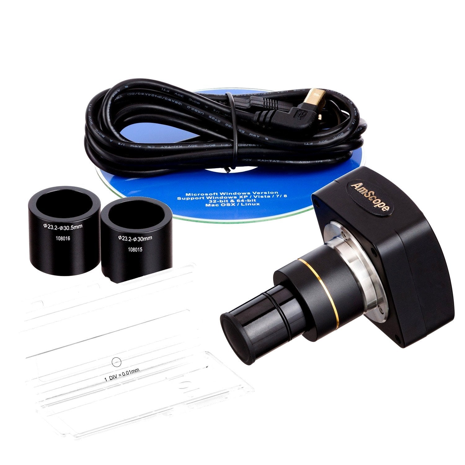 USB 2.0 Digital Cameras for Amscope C-Mount Microscopes with Reduction Lenses