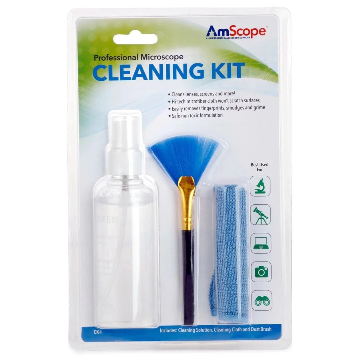 Amscope 3 in 1 Professional Cleaning Kit for Microscopes