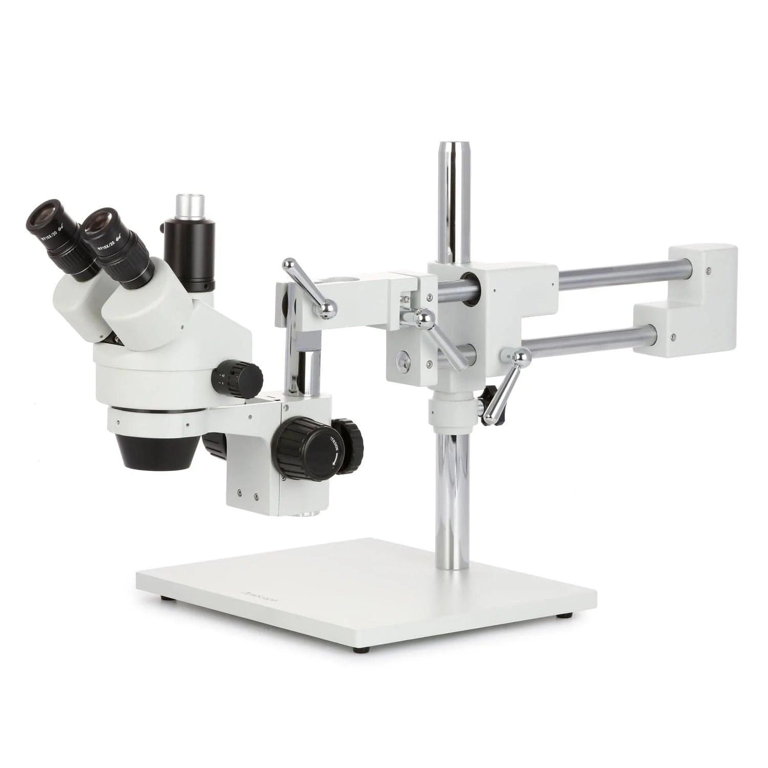 AmScope SM-4T Series Trinocular Stereo Microscope with Dual Arm Stand