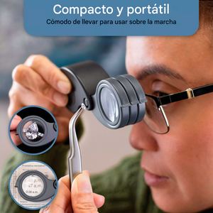 Carson Folding Magnifier TriView 3×/5.5×/8.5× with Integrated Case