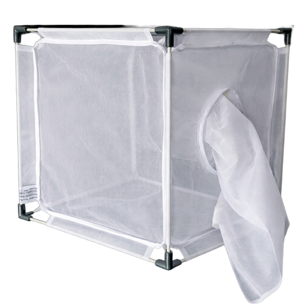 Empty Insect Casing White 600 to 700 µm Mesh Insect Rearing Cages with Fiberglass Frame an ...