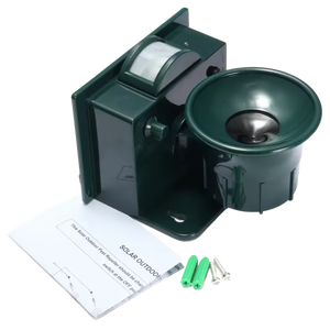 Outdoor Ultrasonic Animal Repeller with Solar Power Waterproof Yagi Coverage with Motion Sensor
