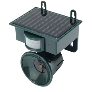 Outdoor Ultrasonic Animal Repeller with Solar Power Waterproof Yagi Coverage with Motion Sensor