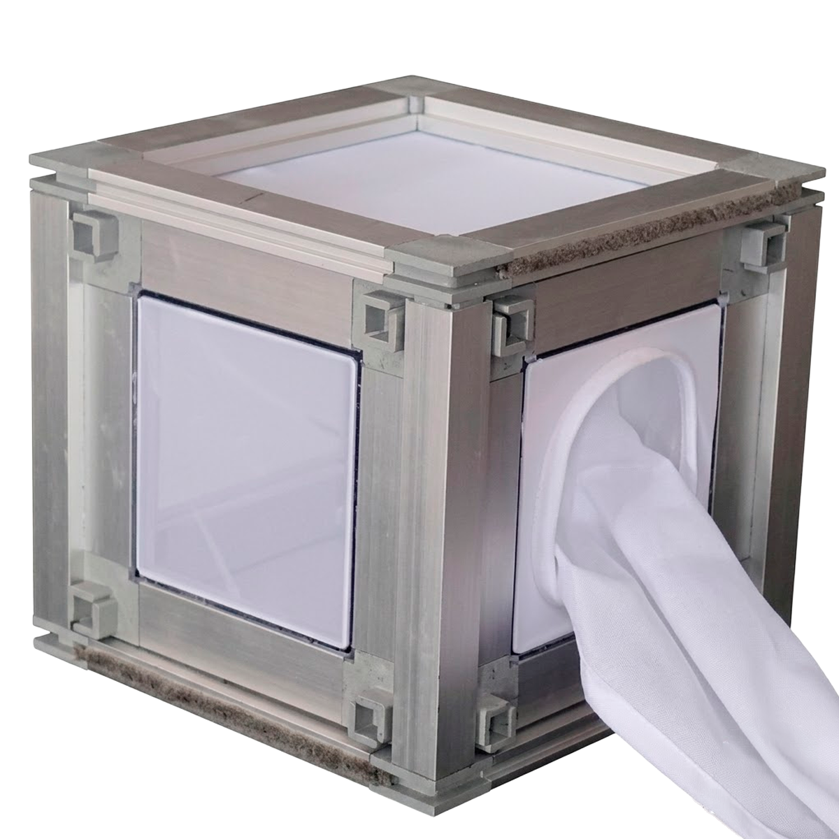 150 to 200 µm Fine Nylon Mesh Insect Rearing Cages with Aluminum Frame, Transparent Panel and Front Access Sleeve