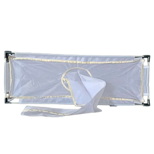 White Mesh Insect Rearing Cages with Fiberglass Frame and Transparent Panel