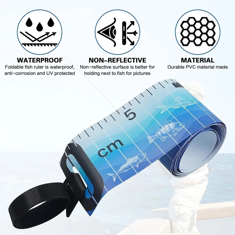 Waterproof Fish Measuring Foldable Ruler 90 cm