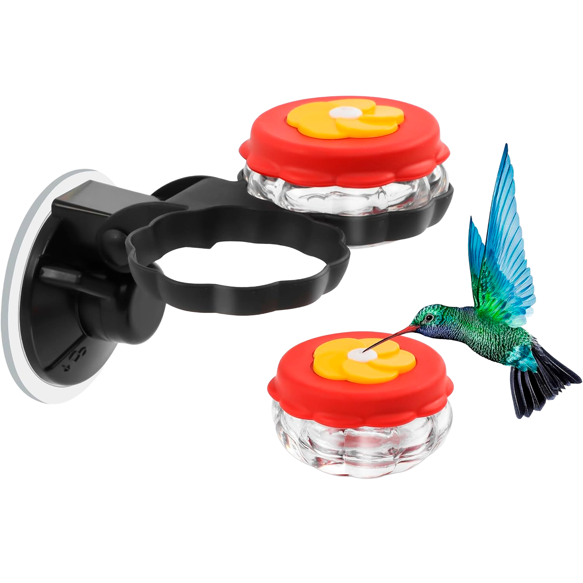 Handheld Hummingbird Feeders with Perch (Set of 2) with Window Mount Suction Cup ²⁵
