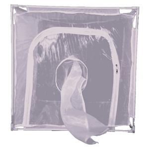 Insect Rearing Cages of 150 to 200 µm White Mesh with Aluminum Frame and Transparent Panel
