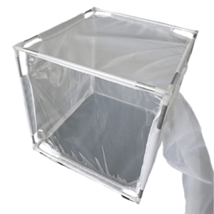 Insect Rearing Cages of 150 to 200 µm White Mesh with Aluminum Frame and Transparent Panel
