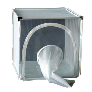 Insect Rearing Cages of 150 to 200 µm White Mesh with Aluminum Frame and Transparent Panel
