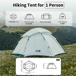 Naturehike Jims Series Ultralight 4-Season 1 to 2-Person Tent From 1.87 kg