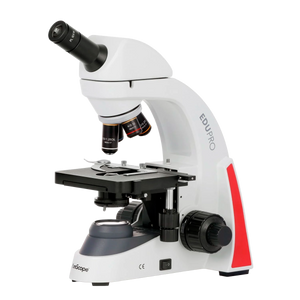 AmScope EDU550 Series Monocular Compound Microscope with Double-Layer Mechanical Stage and 3 W LED Illumination