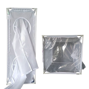 White Fine Mesh Insect Rearing Cages with Aluminum Frame and Transparent Panel