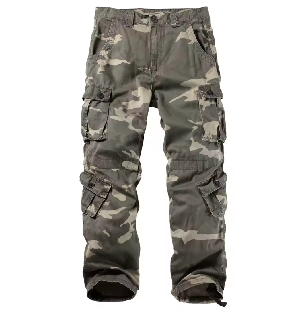 Men's Hiking Army Camo Cargo Pants 8 Pockets