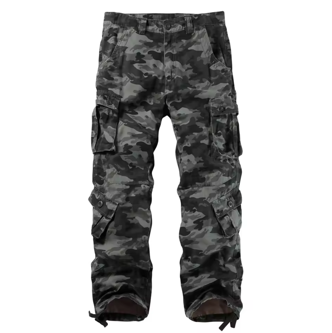 Men's Hiking Army Camo Cargo Pants 8 Pockets
