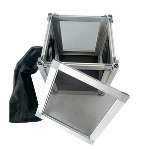 650 to 700 µm Nylon Mesh Insect Rearing Cages with Aluminum Frame, Transparent Panel and Front Access Sleeve
