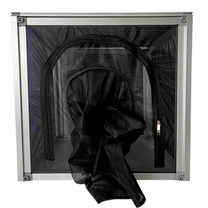 650 to 700 µm Nylon Mesh Insect Rearing Cages with Aluminum Frame, Transparent Panel and Front Access Sleeve