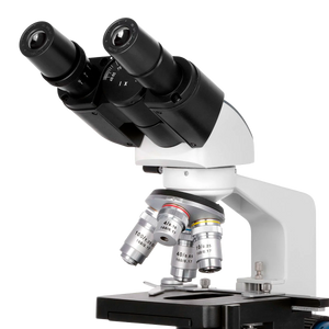 B120 Series Binocular Compound Microscope 40X–2500X with Siedentopf Head, 3D Mechanical Stage and 3 MP Digital Camera