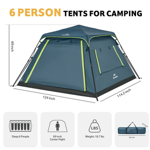 Naturehike Cape Lite Series Instant Cabin Tent for 4 to 6 People