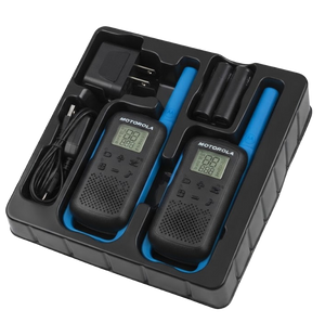 Rechargeable Two-Way Radio Motorola Talkabout T270, Up to 25 Miles (40 km), with Dual Power Option, Walkie Talkie 2-Pack 