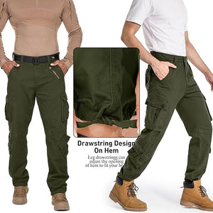 Men's Cargo Outerwear Pants 9 Pockets (1 Zipper Pocket)
