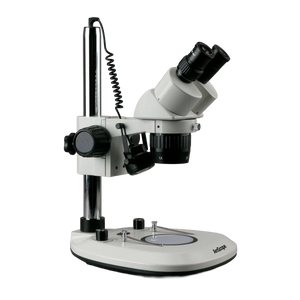 AmScope SW2B Series Stereo Microscope 10X–30X Widefield with Pillar Stand and Top and Bottom LED Illumination