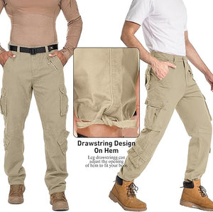 Men's Cargo Outerwear Pants 9 Pockets (1 Zipper Pocket)