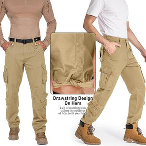 Men's Cargo Outerwear Pants 9 Pockets (1 Zipper Pocket)