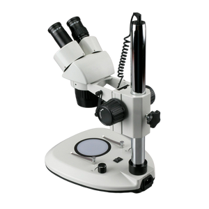 AmScope SW2B Series Stereo Microscope 10X–30X Widefield with Pillar Stand and Top and Bottom LED Illumination