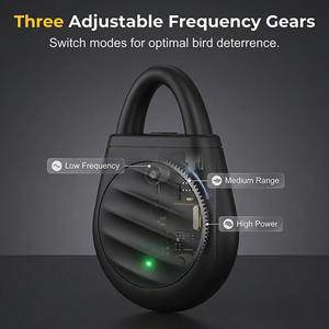Pocket Ultrasonic Bird Repeller with 3 Modes & USB-C