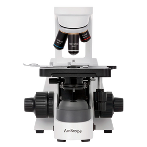 AmScope EDU550 Series Monocular Compound Microscope with Double-Layer Mechanical Stage and 3 W LED Illumination
