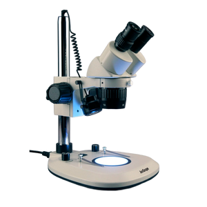 AmScope SW2B Series Stereo Microscope 10X–30X Widefield with Pillar Stand and Top and Bottom LED Illumination
