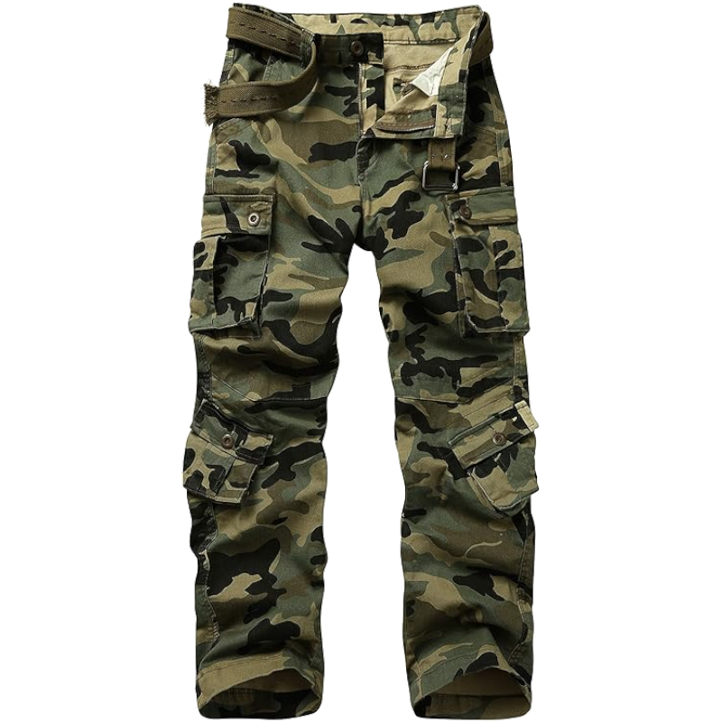 Men's Cargo Outerwear Camo Pants 9 Pockets (1 Zipper Pocket)