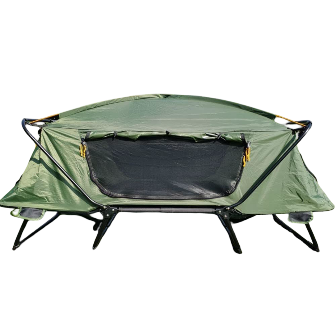 Folding Tent Cot 2-Person Waterproof 4-Season with Carry Bag