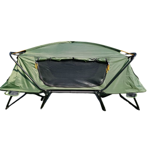 Folding Tent Cot 2-Person Waterproof 4-Season with Carry Bag