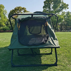 Folding Tent Cot 2-Person Waterproof 4-Season with Carry Bag