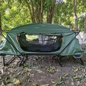 Folding Tent Cot 2-Person Waterproof 4-Season with Carry Bag