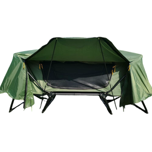 Folding Tent Cot 2-Person Waterproof 4-Season with Carry Bag