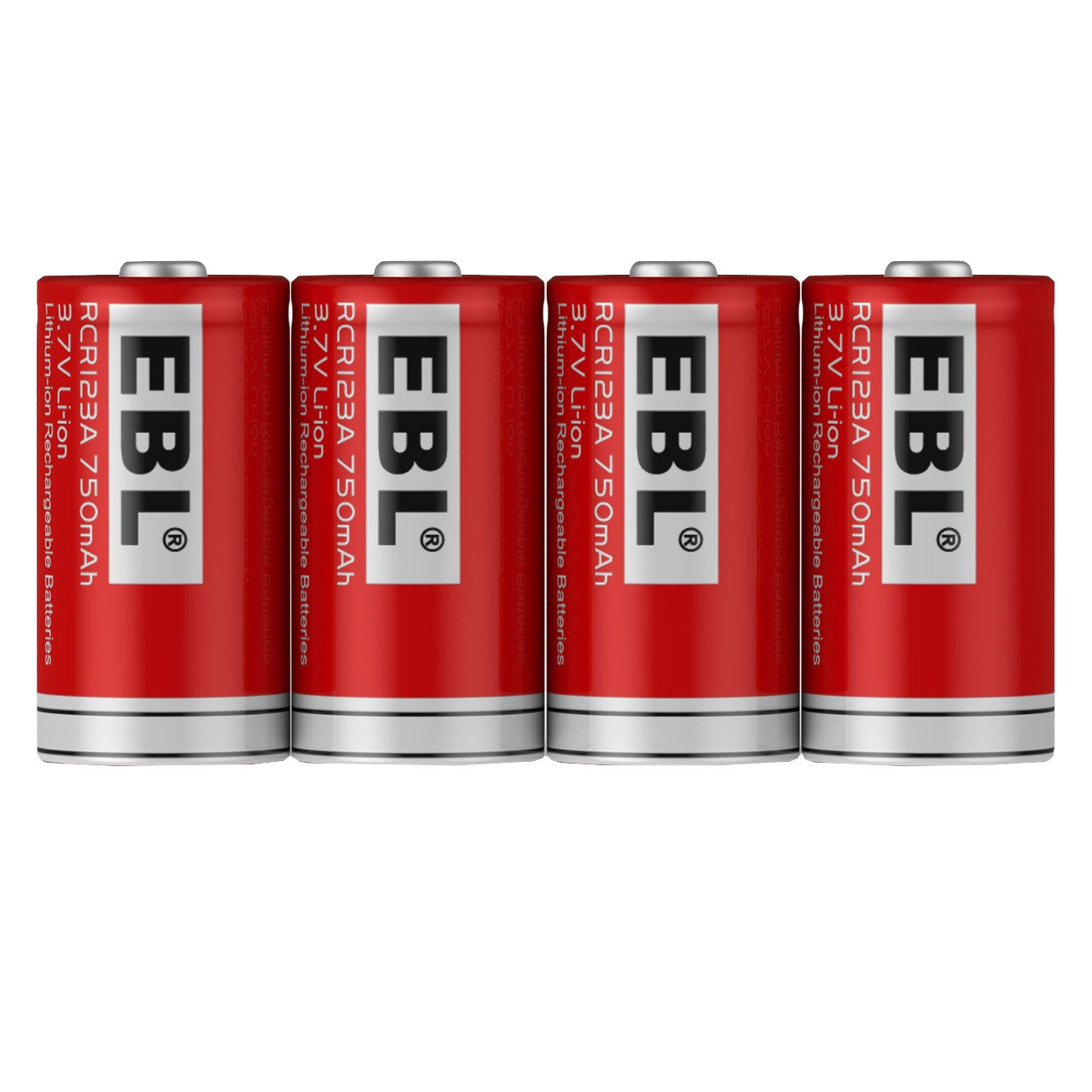 EBL RCR123A 750mAh 3.7v Lithium Ion Batteries