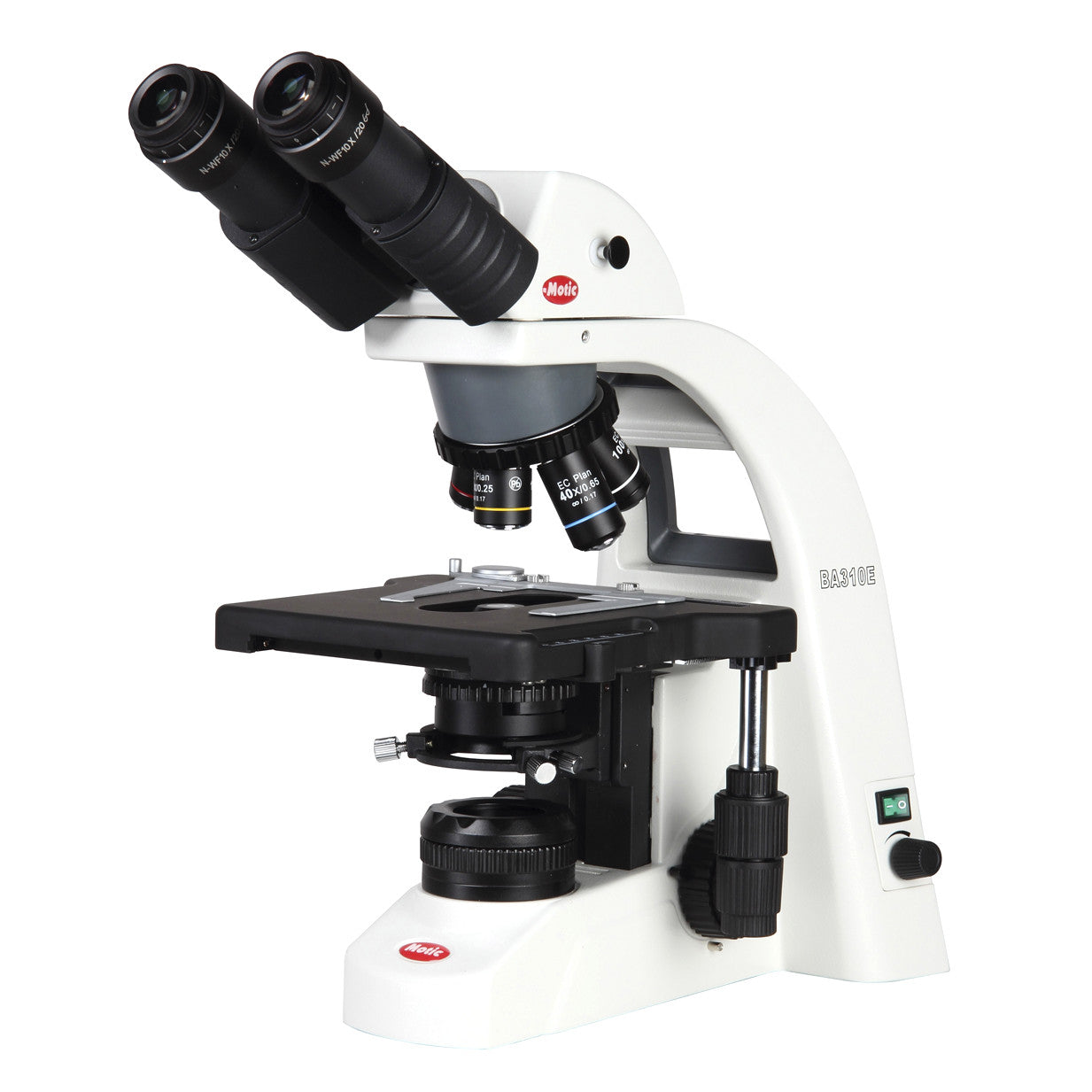 Motic BA310E Upright Compound Microscope up to 1000X with LED or Halogen Illumination