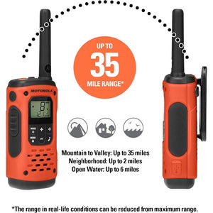 Motorola T605 H2O Two-Way Radio up to 35 Miles, 22 Channels