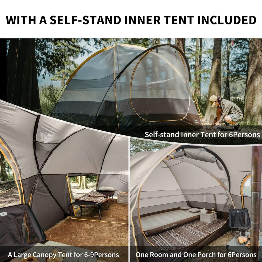 Naturehike KOTA 6 Camping Tent for 6 People - BIOWEB USA