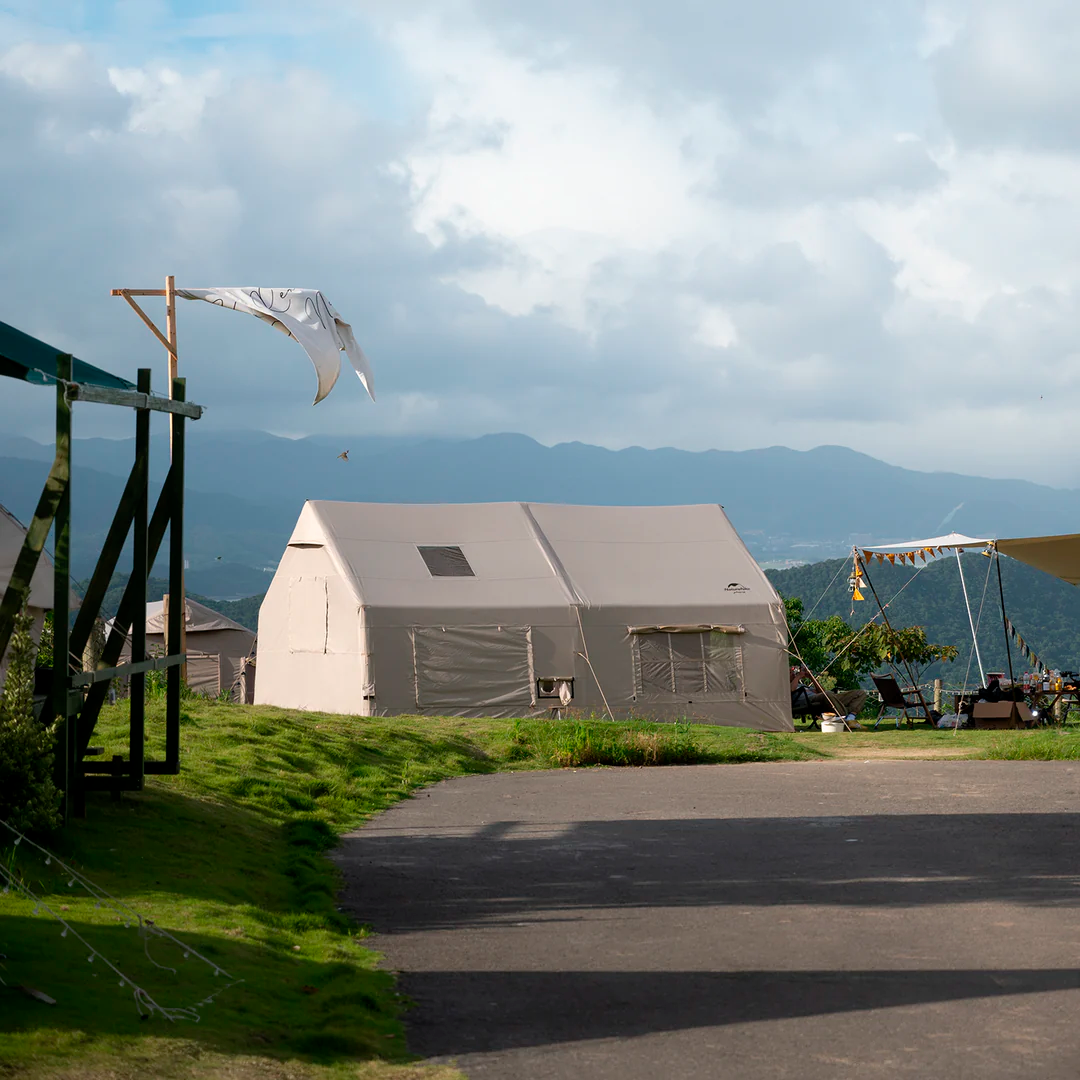 naturehike glamping tent Naturehike 17.2 Large Inflatable Tent with 1 Bedroom and 1 Living Room