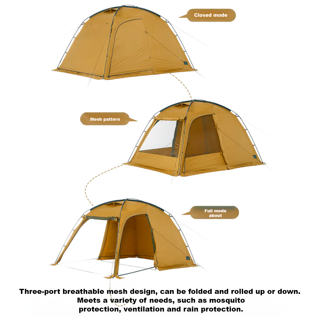 Naturehike DUNE 7.6 One Room and One Hall Camping Tent - BIOWEB USA