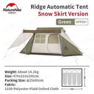 Naturehike Village 5.0 3-4 Person Snowproof Tent with Rain Fly