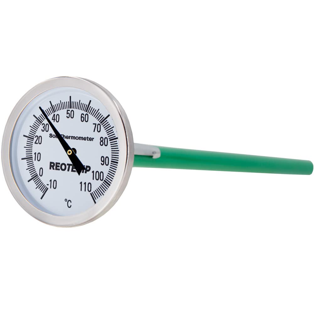 Reotemp Home Compost Thermometer with 1/4″ Ø Probe and 7″ Length